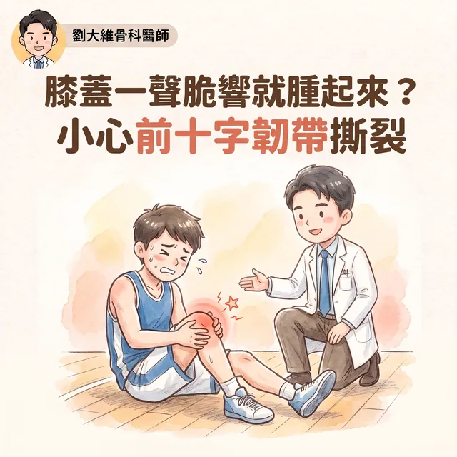 膝蓋「啪」一聲就腫起來？前十字韌帶撕裂：為什麼會受傷、什麼人需要開刀
