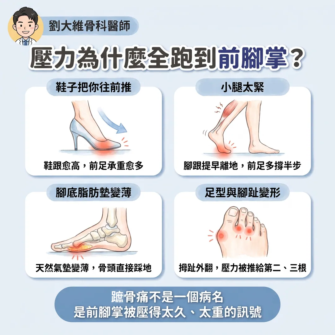 前足蹠骨痛（Metatarsalgia）的原因與治療 衛教圖 3