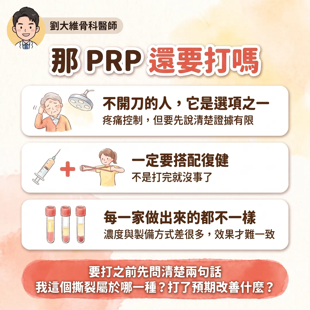 旋轉肌袖撕裂：什麼時候該開刀？PRP 到底有沒有效？ 衛教圖 8