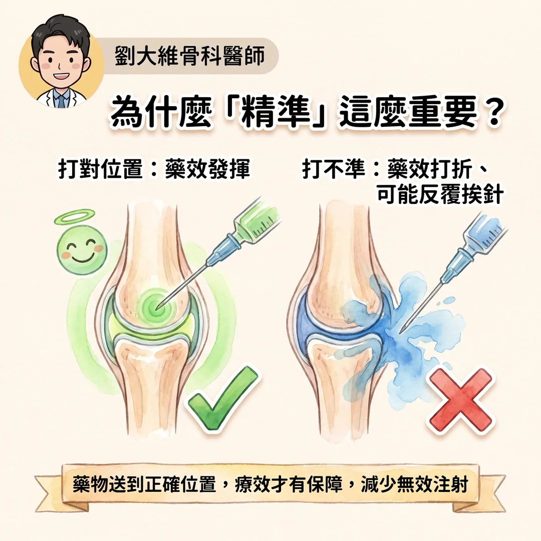 為什麼疼痛治療要用「超音波導引注射」？骨科醫師告訴你關鍵差別 衛教圖 5