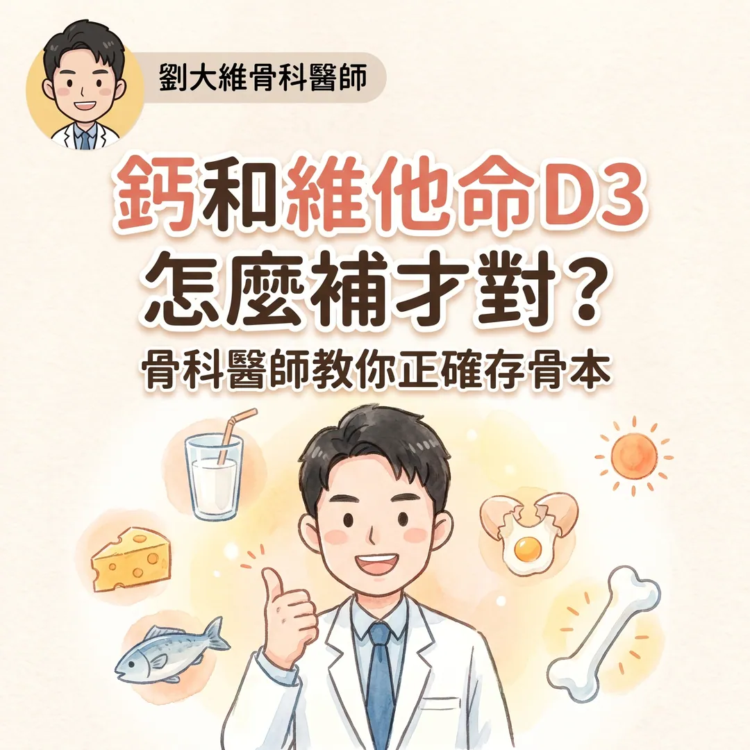 骨科醫師教你：鈣和維他命D3，怎麼補才對？