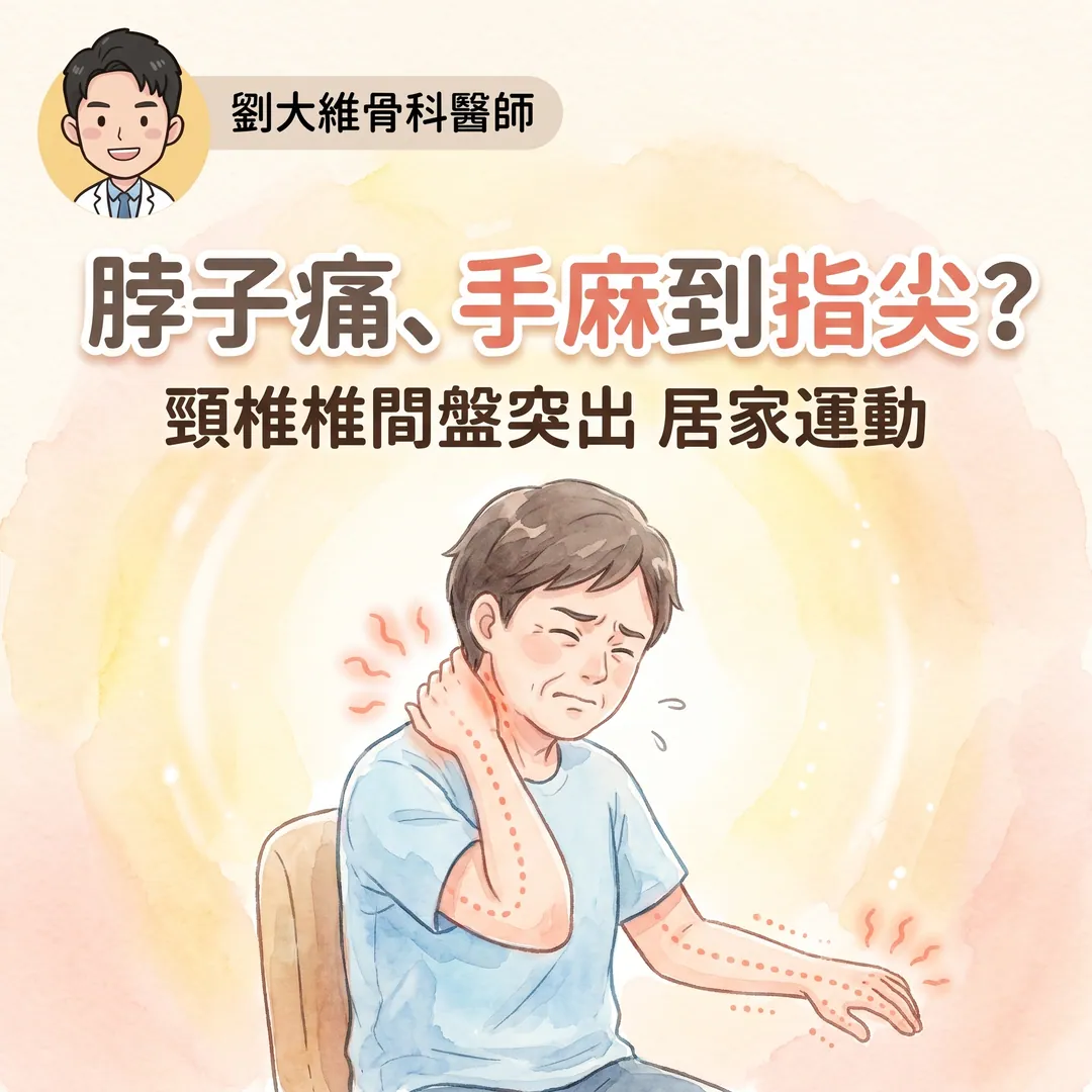 脖子痛、手麻到指尖？頸椎椎間盤突出的居家運動全攻略