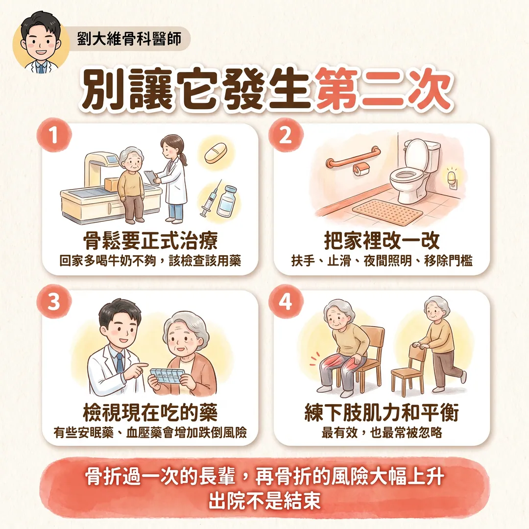 髖關節骨折：老年人殺手 衛教圖 8
