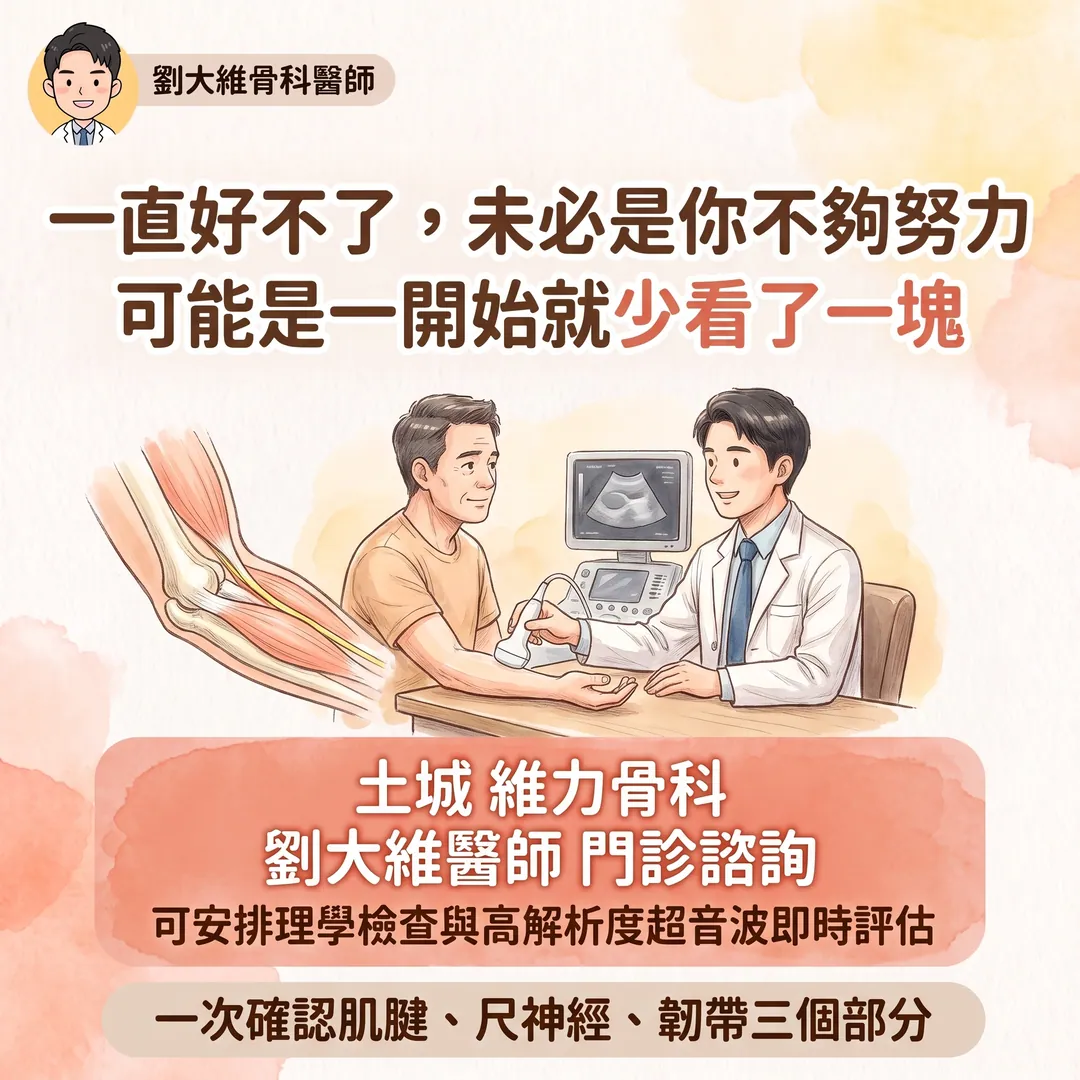 高爾夫球肘（內上髁肌腱病變）：為什麼比網球肘難治 衛教圖 10